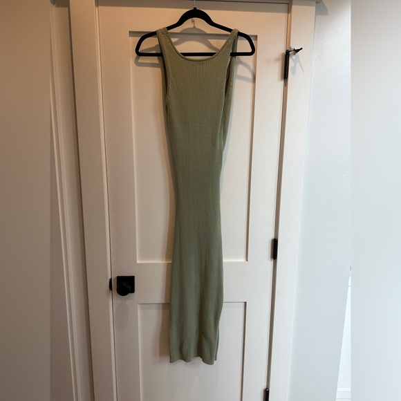 Knit Dress- size Large - Sage Green - New - Luca Couture - Picture 4 of 8